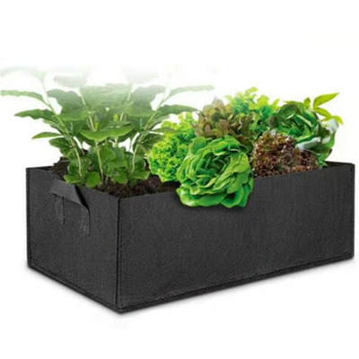 厂家批发加厚美植袋长方形种植黑色无纺布育苗盒蔬菜植物生长袋