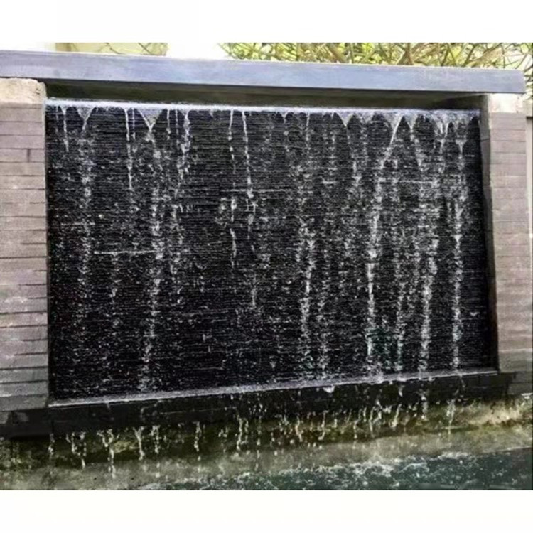 现货流水石文化石板岩流水板装饰仿青石板水幕墙背景墙外墙砖