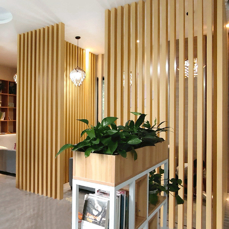 生态木方通隔断玄关假梁立柱屏风背景墙天花吊顶客厅方管装饰材料