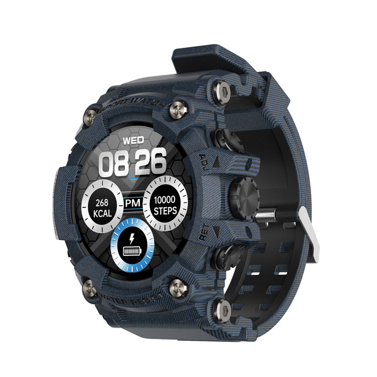 Cross-Border T6 Casio Outdoor Sport Smart Watch 1.28-Inch Full round IP68 Waterproof Multiple Sport Mode