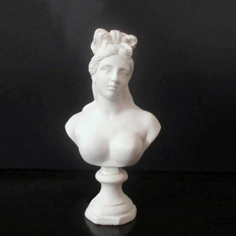 hc arts琴女胸像迷你树脂小石膏像摆件维纳斯7cm高欧式小雕像雕塑