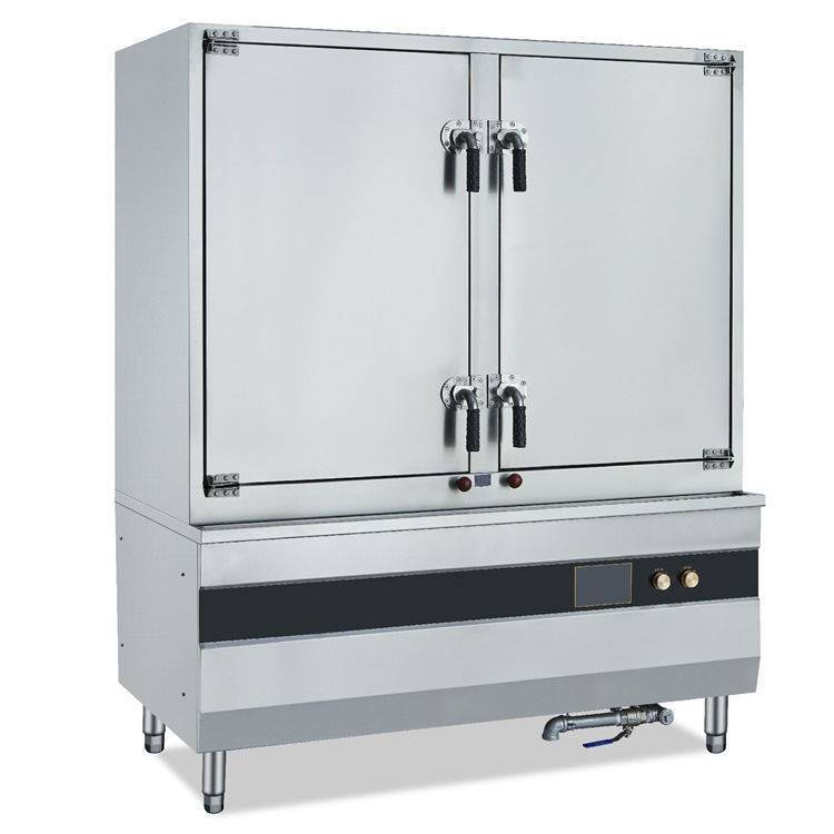 鼎龙双门蒸饭柜dl-25kw-d 双门电磁电热蒸箱 24盘电磁蒸箱02