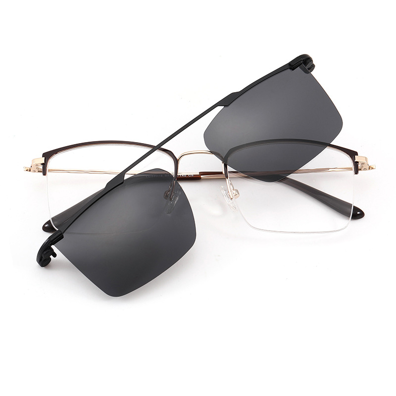 New Polarized Clip Sunglasses Metal Sunglasses Fashion UV Protection Sunglasses for Driving Wholesale Glasses