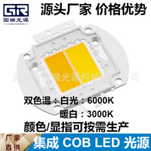 国瑞光源 供应可调色温COB双色温LED集成光源 批发可调光调色COB