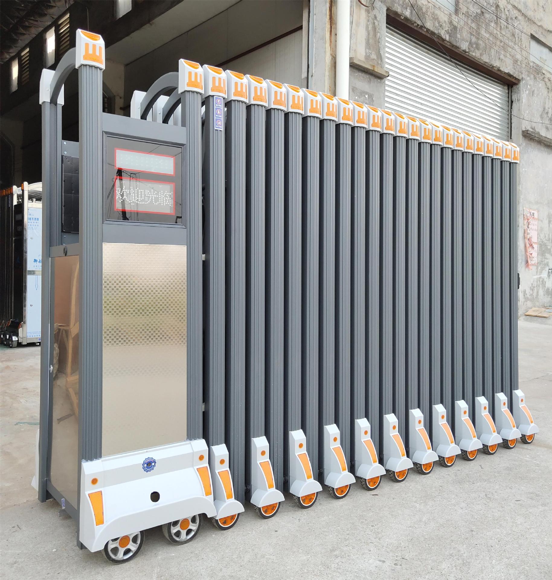 直销304不锈钢伸缩门电动大门折叠工厂小区工地学校自动收缩推拉