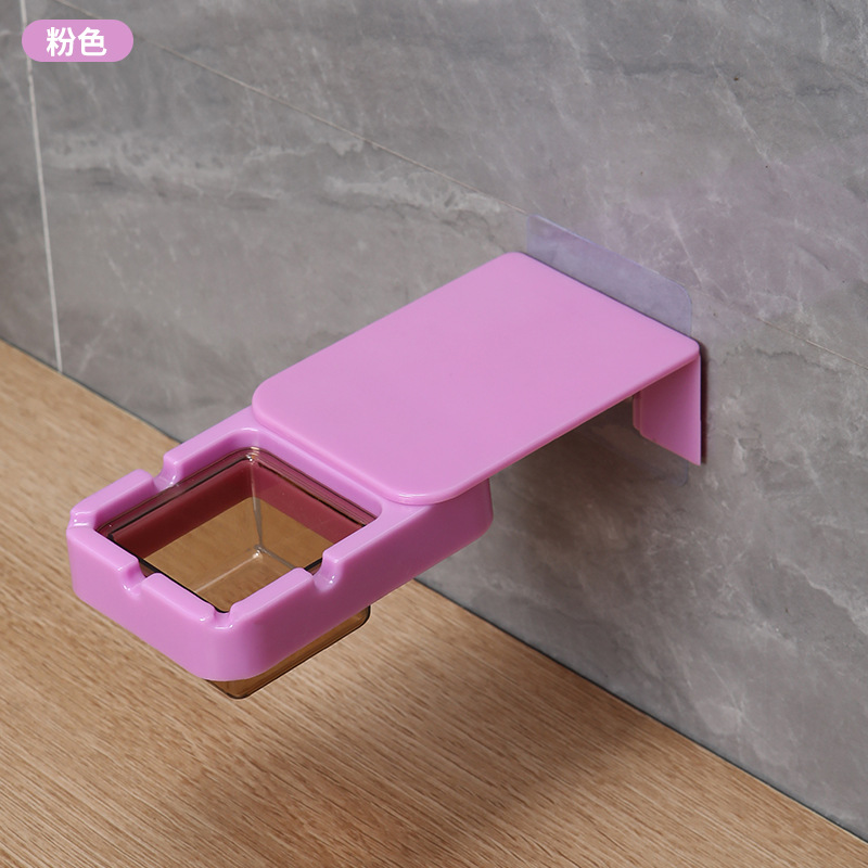 Rotating Hidden Toilet Creative Wall-Mounted Ashtray with Lid Toilet Office Ashtray Punch-Free Household