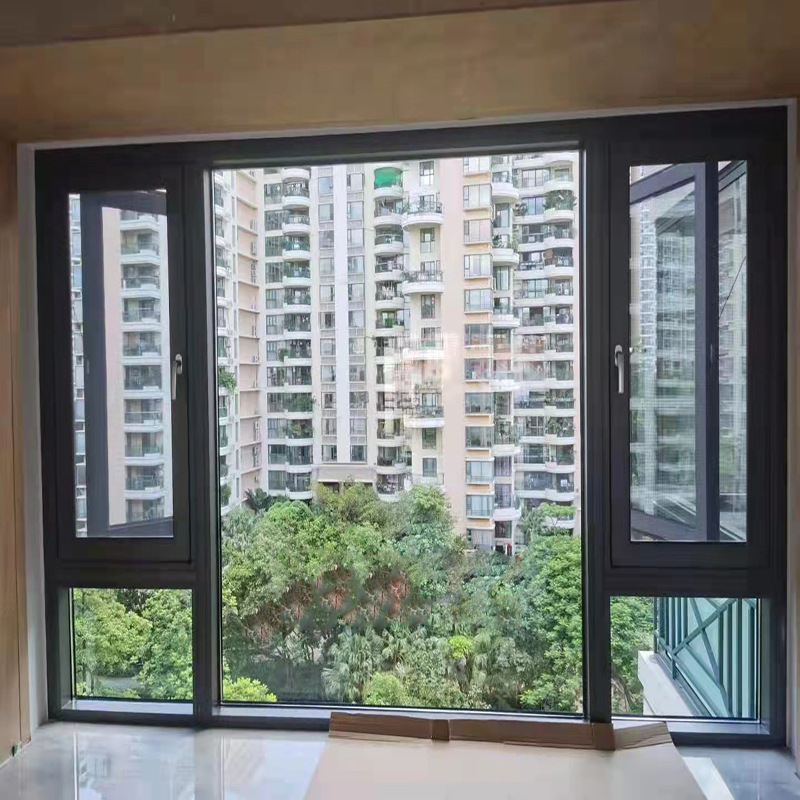 深圳铝合金门窗厂定制学校改造门窗工程断桥铝隔音中空玻璃平开窗