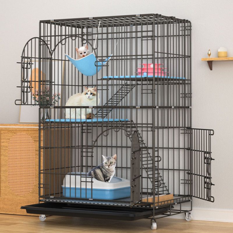 猫笼 双层家用室内大自由空间两层别墅猫咪窝空舍屋折叠不占地