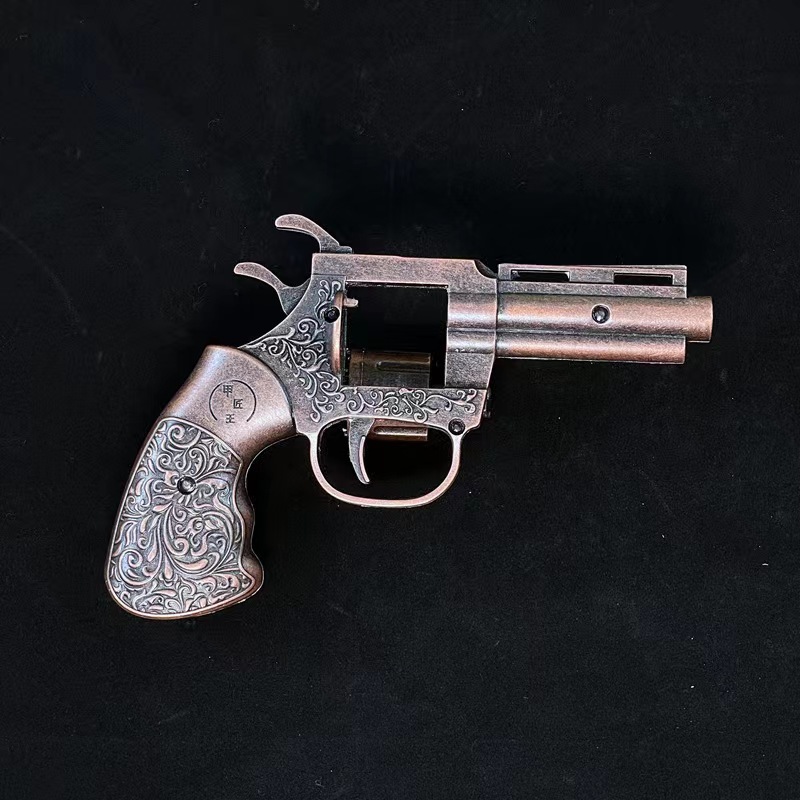 侧开合金砸炮枪左轮手枪玩具手枪砸响炮怀旧玩具枪模型玩具枪批发