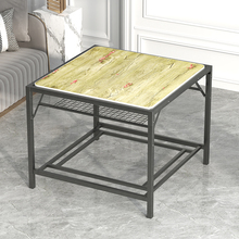 V1ZA烤火桌子家用正方形不锈钢多功能取暖桌可折叠烤火架简易餐桌