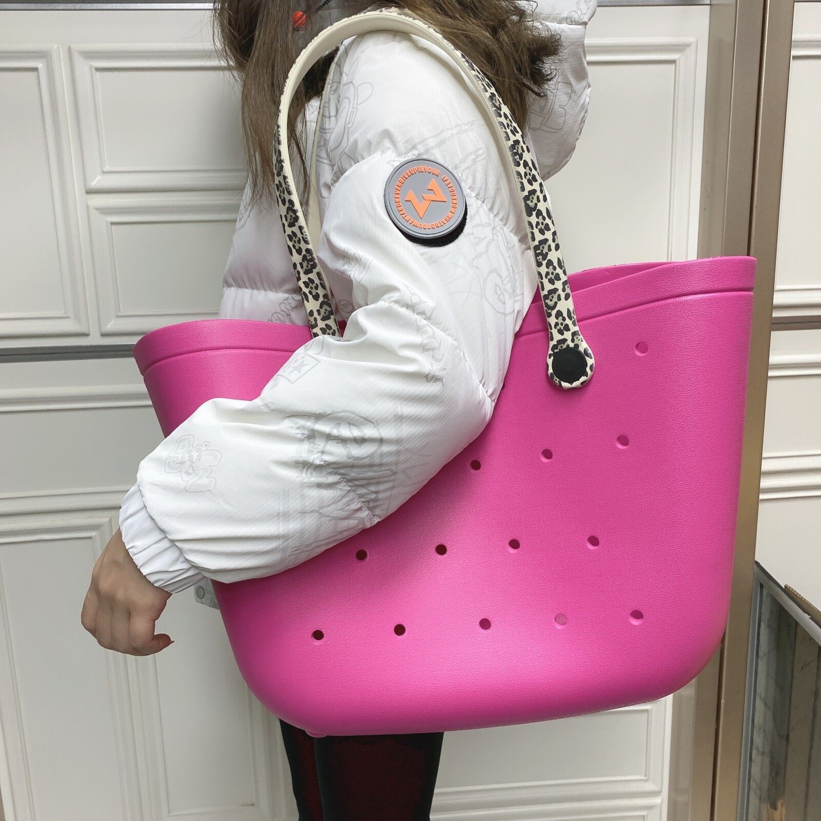 字母雏菊珍珠套装洞洞包配饰沙滩包挂件bogg bag charms饰品装饰