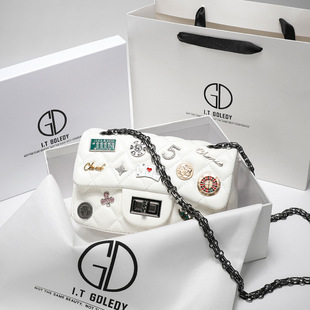 香港it gdledy真皮大容量托特包包2022新款女士单肩链条包包百搭