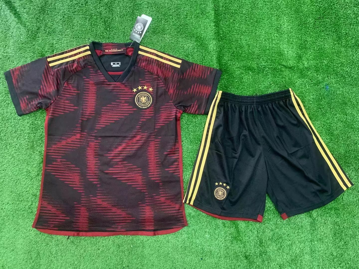 22-23世界b德国客场国家队足球服儿童成人套装男队服球衣xs-4xl