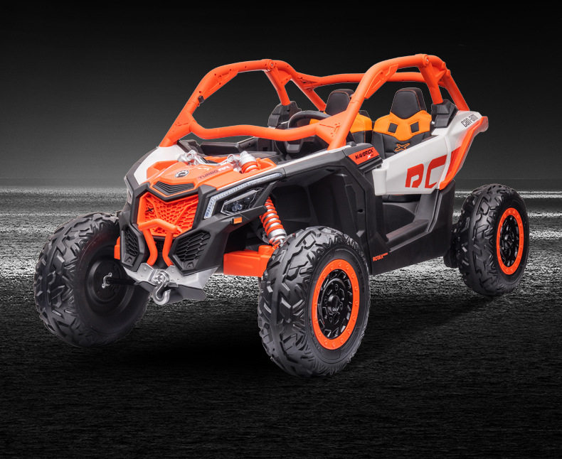 庞巴迪儿童电动车四轮宝宝越野遥控汽车小孩玩具车可坐人网红童车