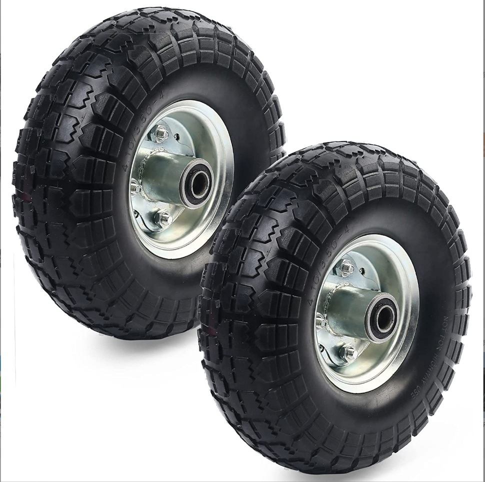 50-4车轮扁平无内胎10 英寸实心橡胶轮胎大猩猩车替换