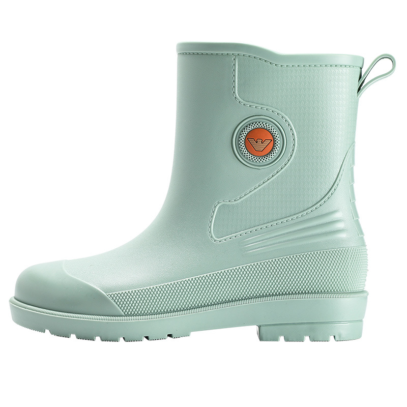 2023 Autumn New Waterproof Non-Slip Water Shoes Women's Mid-Calf Fashion Casual Short Tube Rain Boots Women's