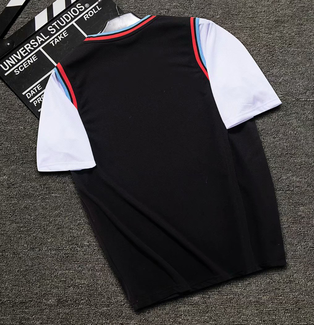 光板假两件上衣热火篮球服上衣男篮球衣队服xs-4xl