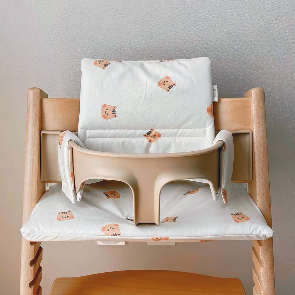 ins韩风卡通宝宝成长椅坐垫适用stokke儿童餐椅靠垫吃饭防脏椅垫