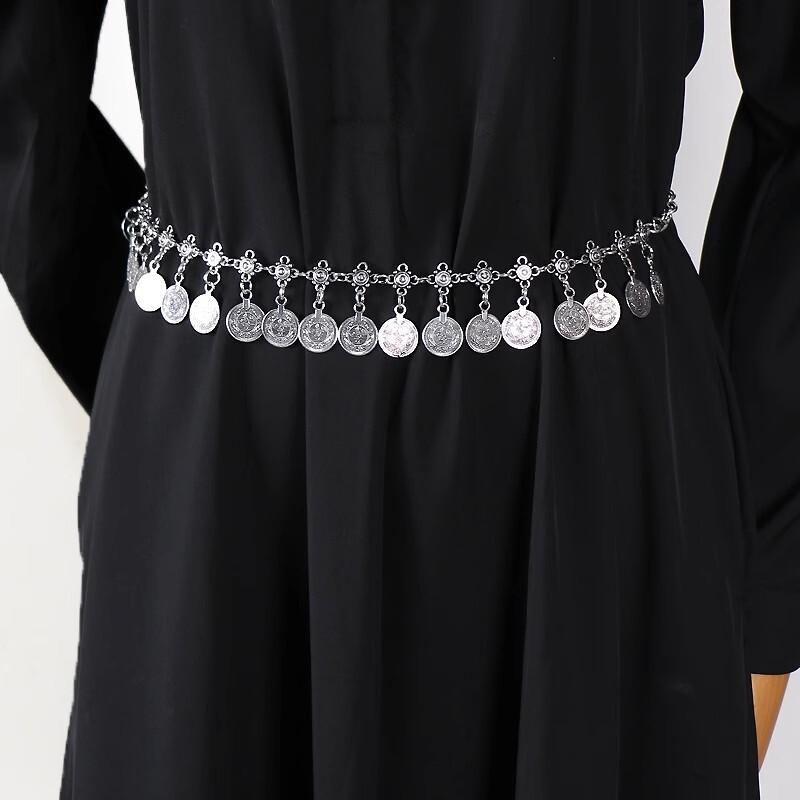 民族风金属腰链女配裙子复古百搭波西米亚舞蹈装饰腰带连衣裙配饰