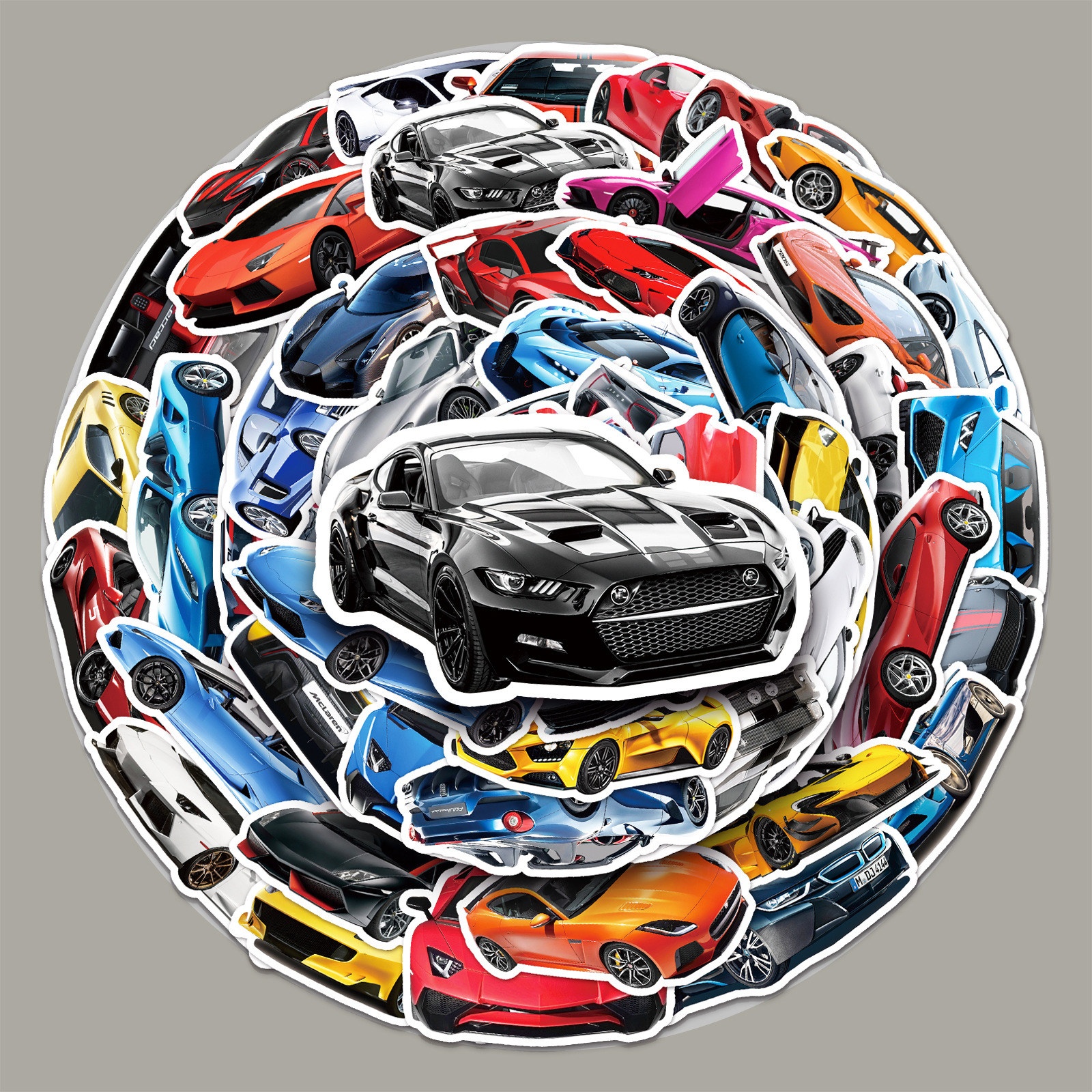 51张跑车涂鸦贴纸 炫酷个性diy笔记本行李箱贴纸 pvc跨境汽车车贴