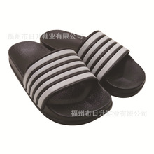 厂家定制女士条纹一字面拖鞋EVA软底家用浴室拖批发Slide Slipper