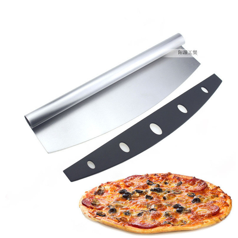 披萨刀削面肠粉刀金属切面器面团 切面刀卷边披萨铲带保护套