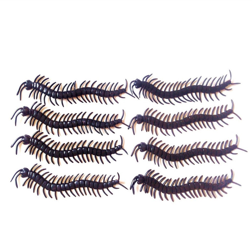 雅湖万圣节恐怖吓人小动物黑色大蜈蚣 软体整蛊动物黑