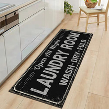 跨境外贸厨房垫入户门垫英文字母脚垫长条地垫现代简约厨房地毯