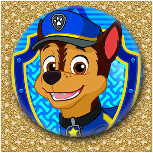 外贸电商货源卡通狗狗巡逻队小狗汪汪队胸章阿奇学生礼品赠品勋章