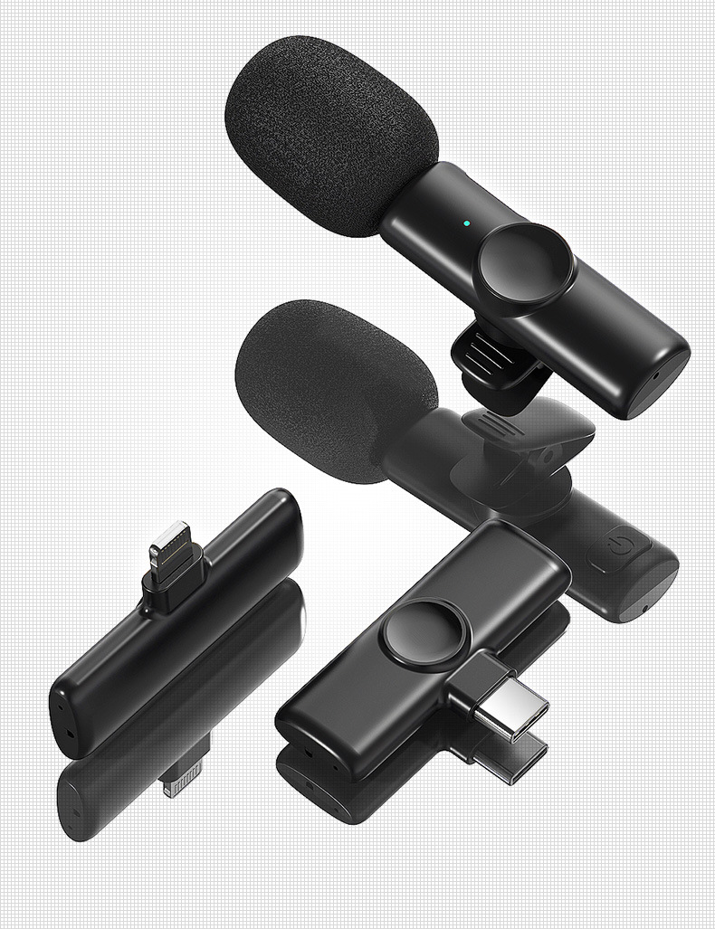 定制无线领夹麦克风 抖音直播智能降噪高清收音话筒礼品logo定制