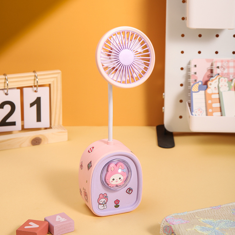 Cute Pet Mini Space Capsule Pencil Sharpener Fan Student Desk Little Fan Cartoon Usb Pencil Sharpener Small Electric Fan