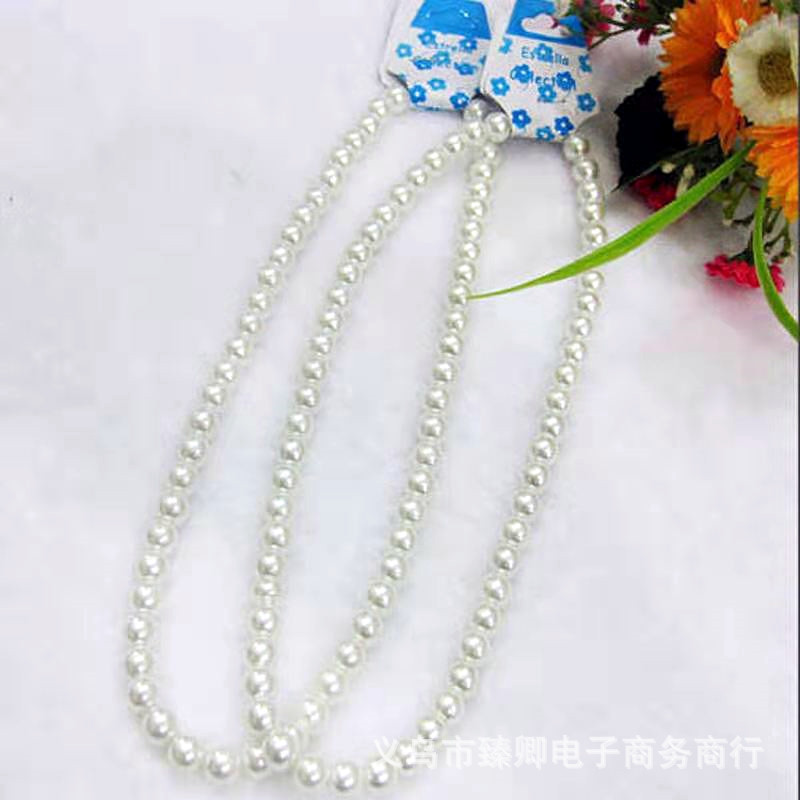 Factory Wholesale Glass Imitation Pearl Necklace Clothing Accessories Taobao Running Rivers and Lakes Live Broadcast Will Sell Business Small Gifts