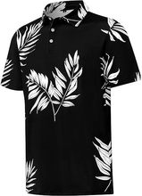 2023新款亚马逊跨境欧美男式Polo衫短袖速干3D夏威夷高尔夫衬衫