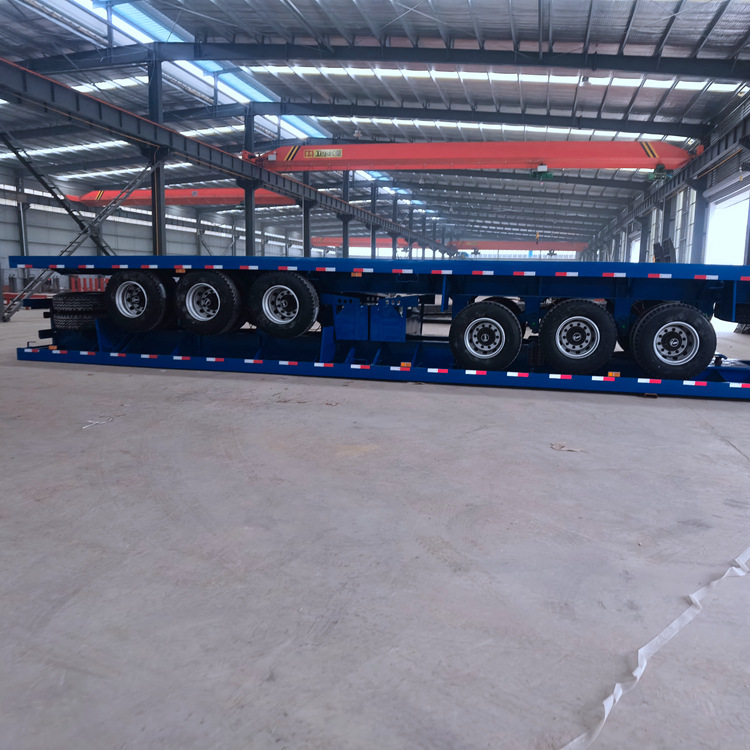 狼狈半挂车运煤集装箱运输车 出口平板半挂车 狼狈式全挂车-阿里巴巴