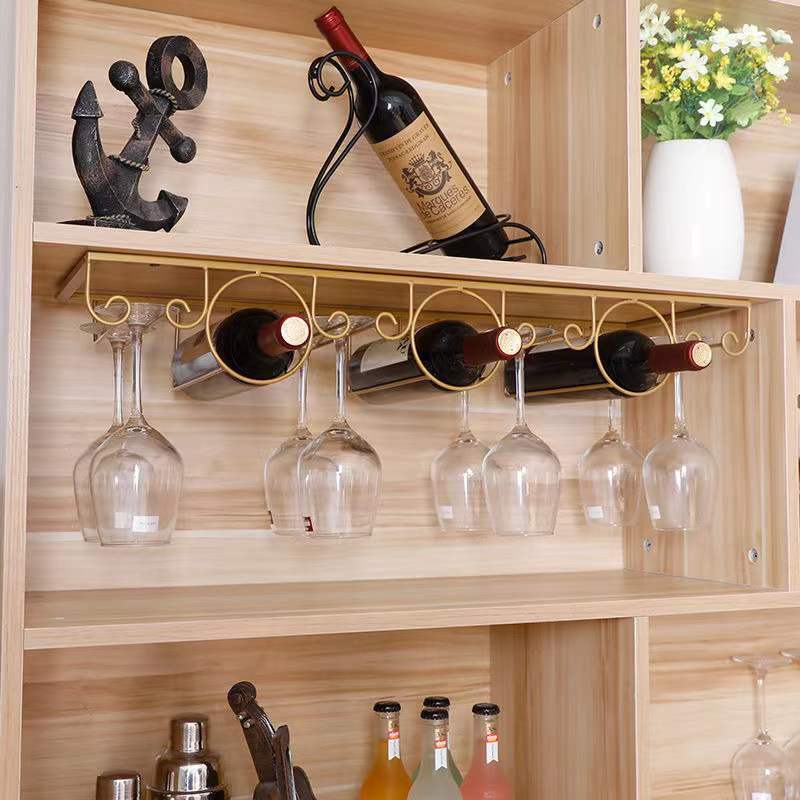 欧式红酒架家用酒柜吊杯架创意高脚杯架葡萄酒架悬挂红酒杯架摆件