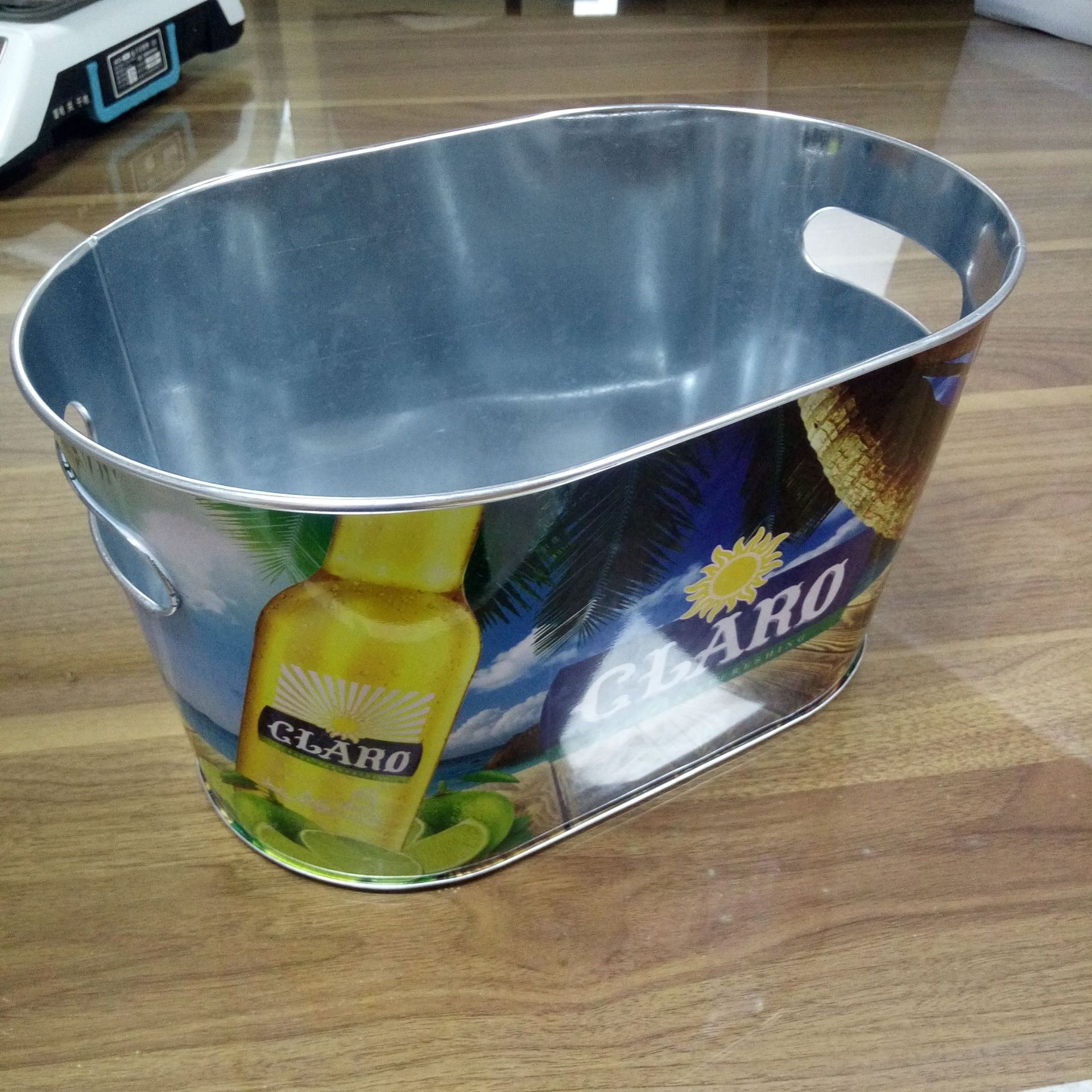 方形啤酒桶镀锌铁皮 5/8/10l桶 金属冰桶定制带手提