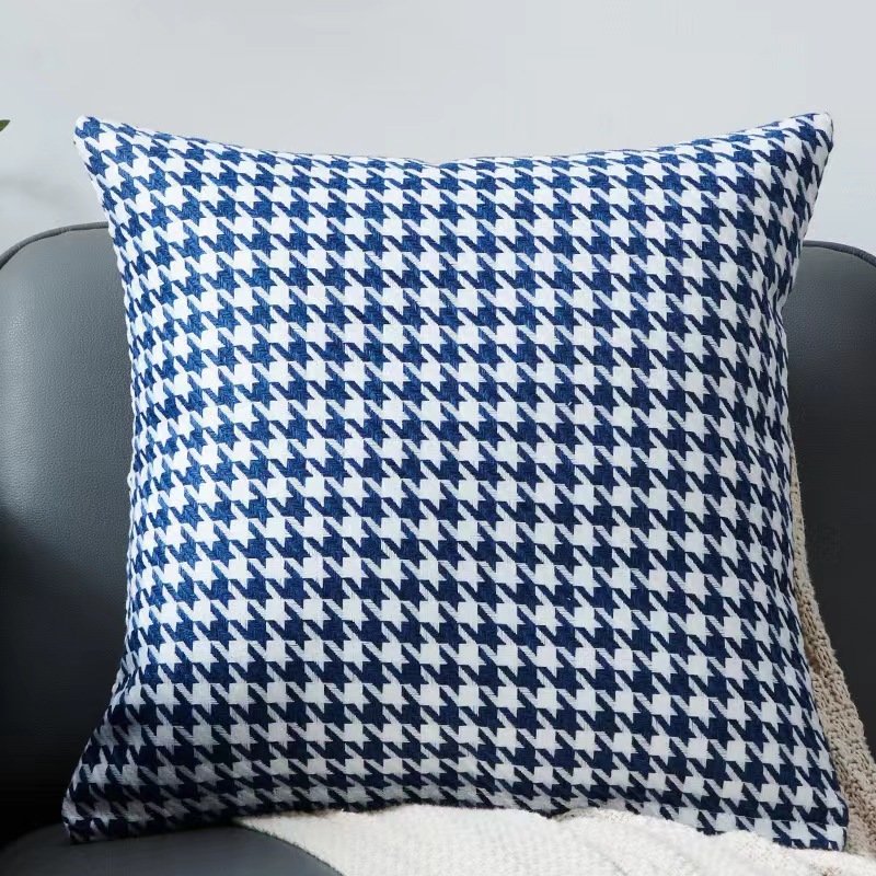 Cross-Border Houndstooth Pillow Cover Ins Entry Luxury Home Bedside Cushion Office Cushion Backrest Sofa Pillow Cases Pillow Cover