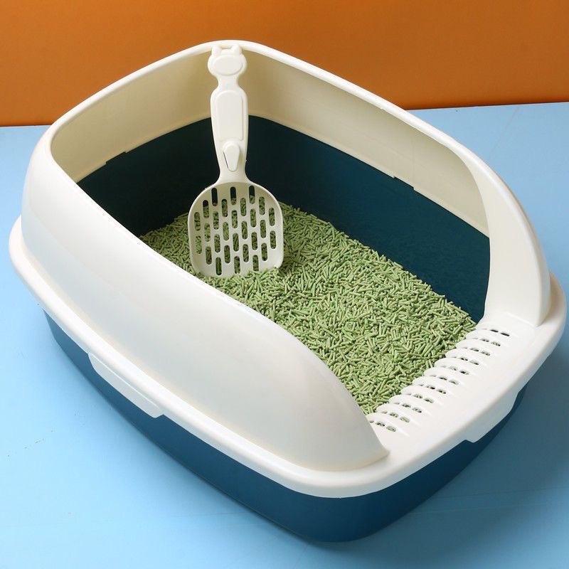 Litter Box Large Full Semi-Closed Thickened Cat Toilet Anti-Splash Oversized with Cat Litter Scoop Pet Supplies Wholesale