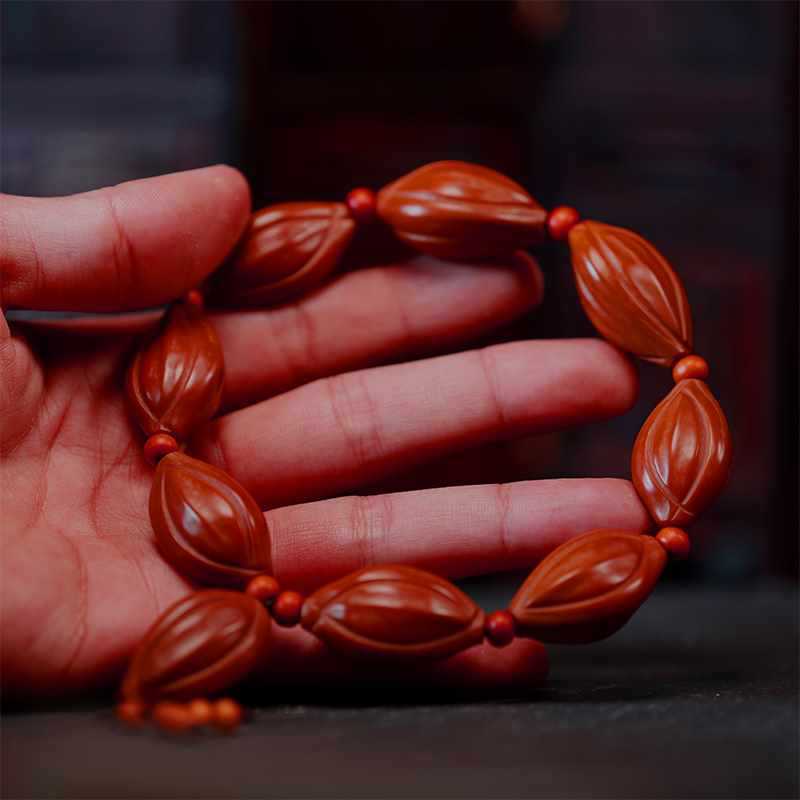 苏工橄榄核雕梅林老油核纯手工打磨转运珠橄榄胡手串手链佛珠