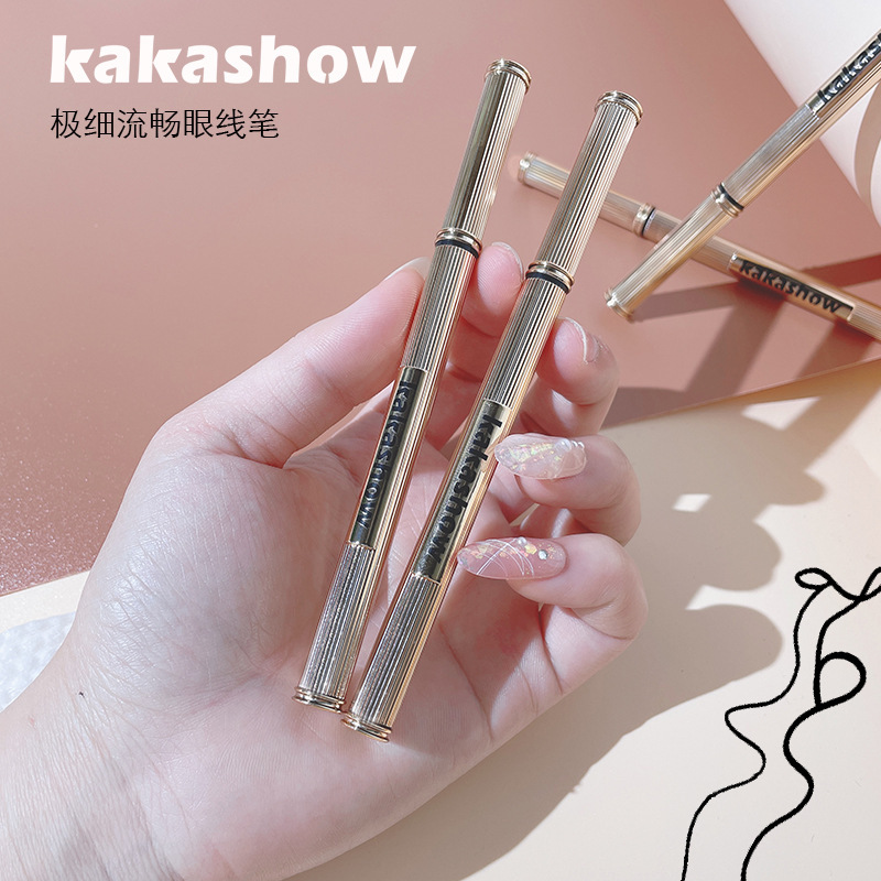 Kakashow Extremely Fine and Smooth Liquid Eyeliner Waterproof and Sweat-Proof Not Smudge Internet Celebrity Eye Shadow Pen Eyeliner