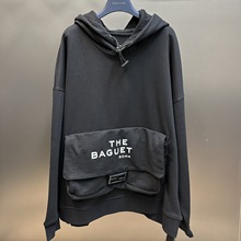 loewe/罗意威经典胸口立体刺绣logo拼色卫衣女休闲圆领长袖上衣男