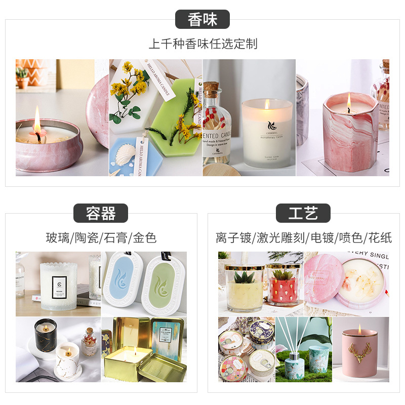 Creative Plant Coconut Wax Marble Ceramic Cup Hand Gift Pattern Ceramic Cup Customized Processing Aromatherapy Candle Gift Box
