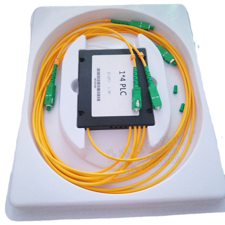 光纤尾纤式分支器1分4光纤分光器一分四光纤4路分配器sc接口