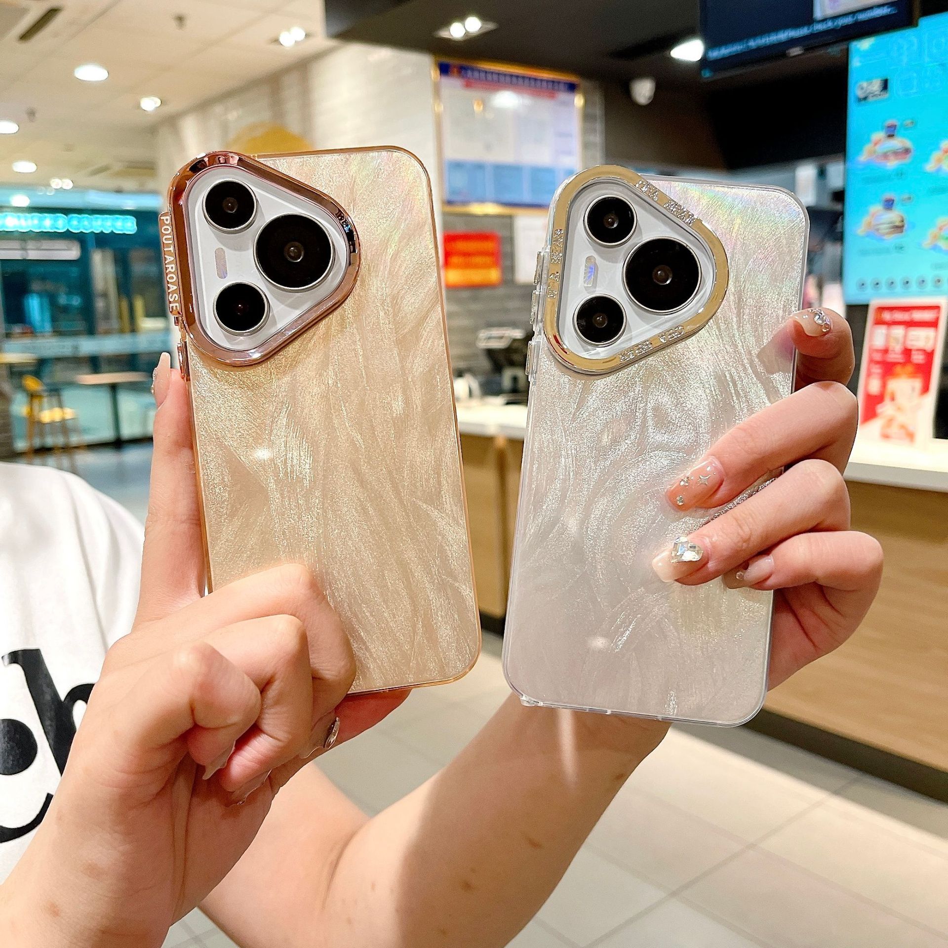 新款羽纱适用华为pura70手机壳 mate60pro壳女高级感p70pro网红女