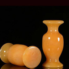 玉石花瓶阿富汗米黄玉花瓶家居饰品特色玉摆件