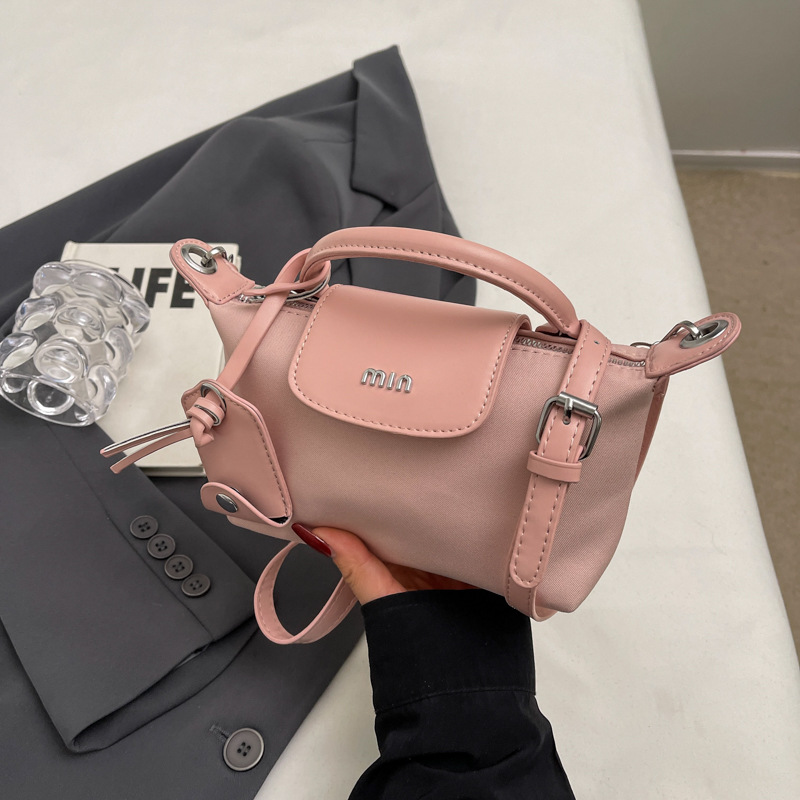 小众设计帆布小方包包女2024新款百搭单肩女包韩国时尚手提斜挎包