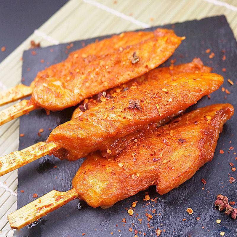 川香鸡柳鸡柳批发家庭装油炸鸡柳条冷冻半成品小吃鸡肉串