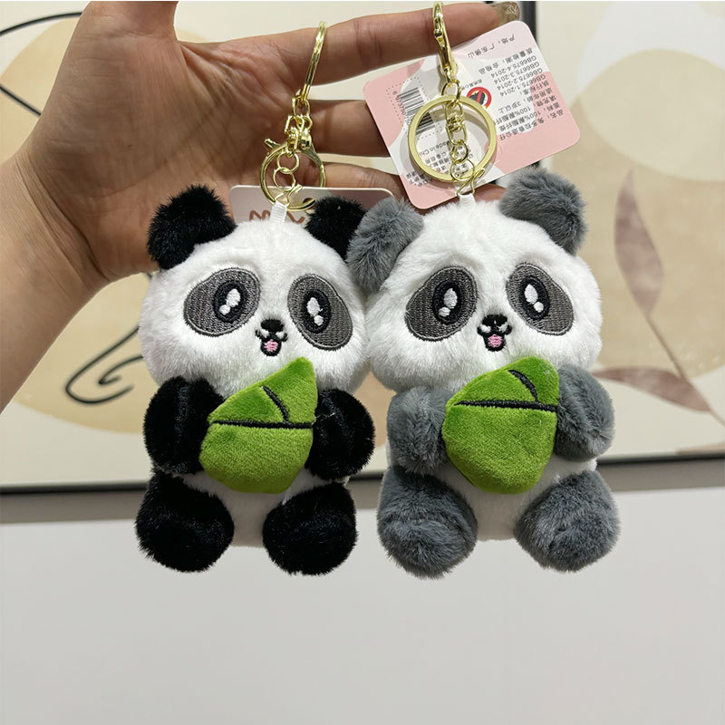creative panda plush doll pendant doll doll keychain bag ornaments cute small gift toy wholesale