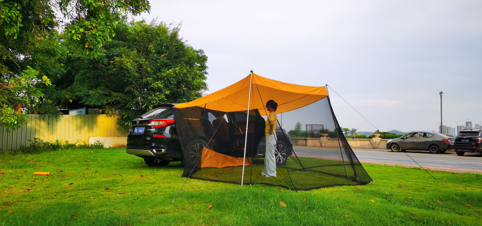 车尾帐篷 suv越野车房车 车边天幕遮阳棚 车侧防蚊防晒帐篷 便携