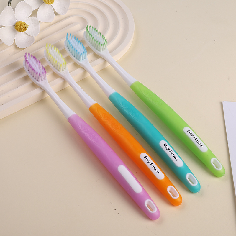 Cross-Border Hot Selling Soft-Bristle Toothbrush Export Foreign Trade Adult Soft-Bristle Toothbrush Fine Soft Cleaning Oral Toothbrush Factory in Stock